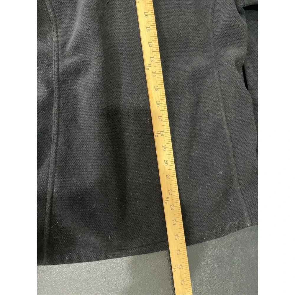 REI Womens Full Zip Fleece Jacket Sz M Black Trailmade Polartec Insulated Camp